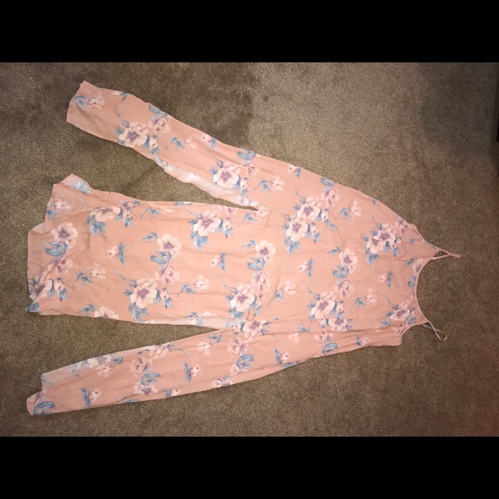 High slit maxi floral dress